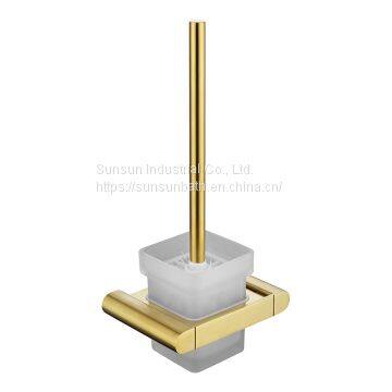 Custom Wall Gold Coloured Toilet Brush Holder