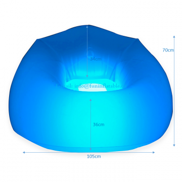 Illuminated Inflatable Chair LED light up Inflatable sofa Chair