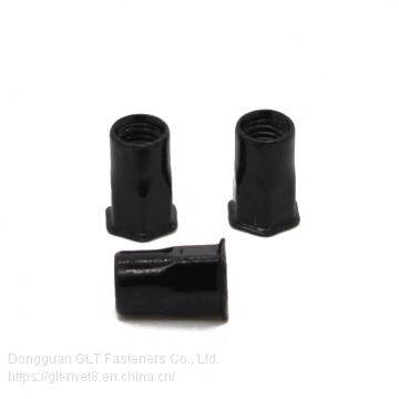 Black color Flat head Half Hex  blind rivet nut m8