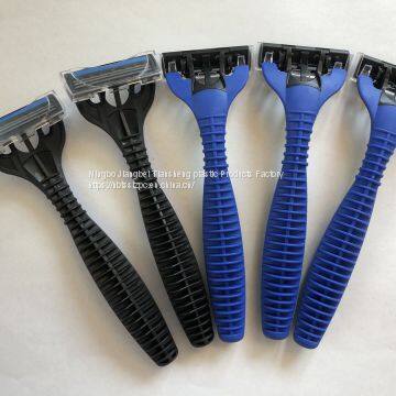 TS-C239  Wholesale Disposable Stainless Steel Twin Blade Razor for Hotels with Safety Plastic Handle