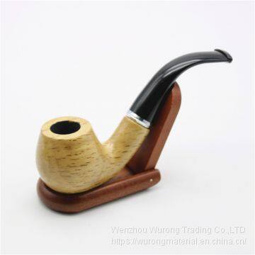 140mm Length Wooden Resin Short Tobacco Pipe With Small Solid Wood Head for Smoking photo-2