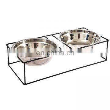 New Type Top Sale Iran Frame+Stainless Pet Food Bowl