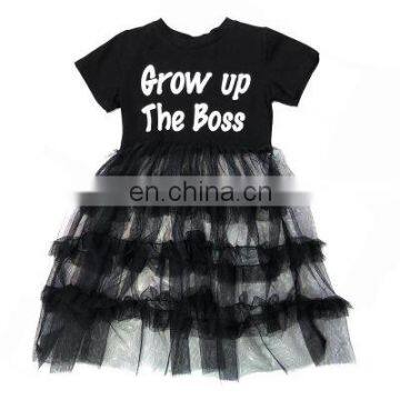 2020 New Girls Princess Dress Patchwork Mesh Court Style Kids Dress