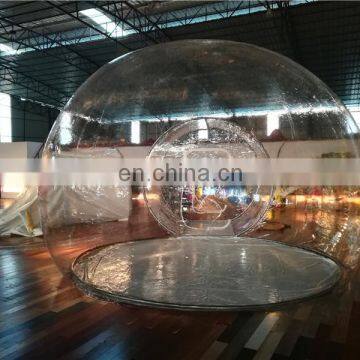 4m Outdoor Portable Clear PVC Steel Pole Inflatable Bubble Camping Tent for Sale
