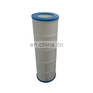 The multi-fold water filter element with increased filtration area is used in electroplating bath filtration industry