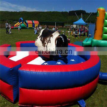 Hot Sale Inflatable Pulling Rodeo Bull Riding Games for Sale Children Interactive Sport Game