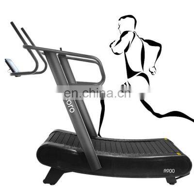 multi gym machine for functional trainer non-motorized treadmill Manual Resistance Curved treadmill & air runner