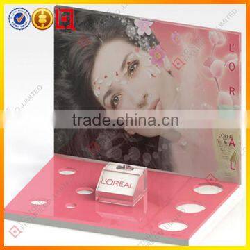 stylish acrylic cosmetic display set stand with logo