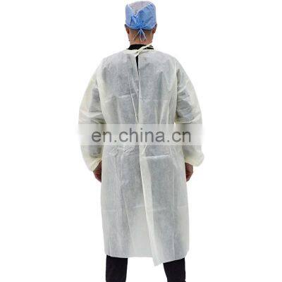 Reusable Isolation Gowns Level 2 With Knitted Cuff Disposable SMS/PP PE Isolation Gowns Fluid Resistant photo-3