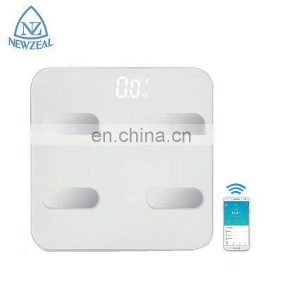 2021 Bathroom 180Kg Tempered Glass Platform Smart Blue Tooth Weighing Scale For Hotel