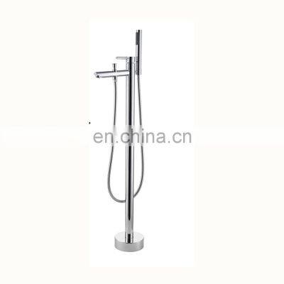 Brass UPC Bath Tub Floor Mounted Waterfall Handle Shower Freestanding Faucet