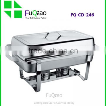 Hot Sale Restaurant Hotel Cookware Stainless Steel Induction Chafing Dish Folding Chafer