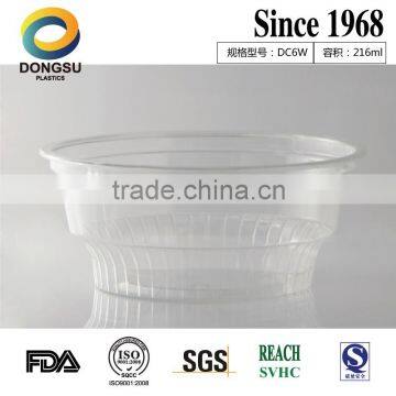 6oz/180ml China wholesale factory made eco disposable PET bowl,container for salad ice cream or fruit (FDA,SGS Certificate)