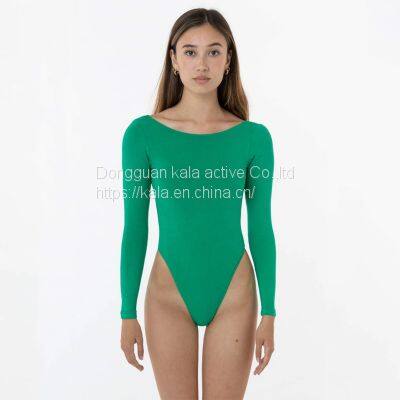 Girl's Dancewear Unitards Long Sleeve Boatneck Dance Bodysuit photo-5