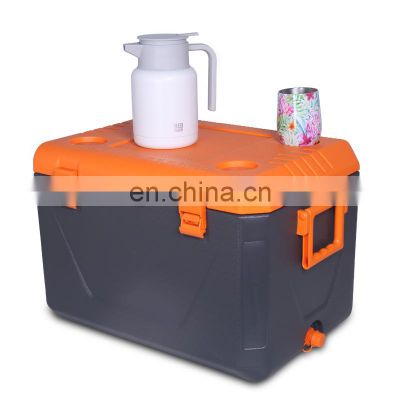 Gint Best Selling Large Capacity Plastic cooler box  60L  for outdoor with locks customize  Insulated ice box