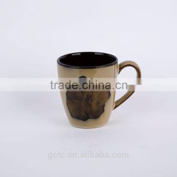 16-piece Reactive Glaze Stoneware Dinnerware Set With Poppy Hand Printing photo-3