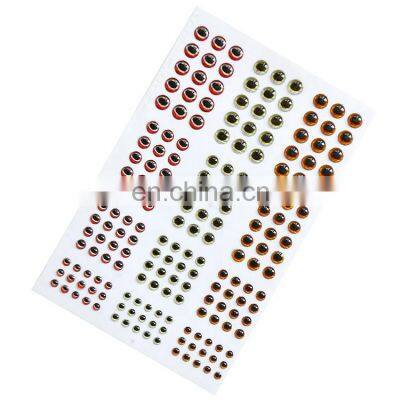 3D Fishing Lure Eyes Mixed Color Fly Tying Material Holographic Eye DIY Accessories Sticker