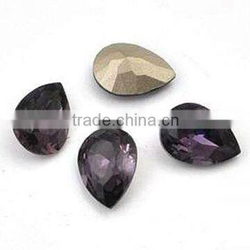 Phone case accessories 14X10mm Teardrop Deep Purple rhinestone decoration