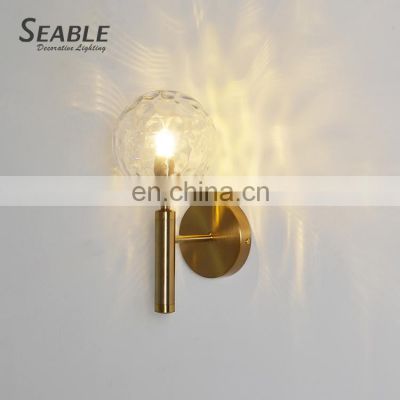 New Listed Indoor Bedroom Living Room Decoration Metal Glass Gold Black Modern LED Wall Sconce