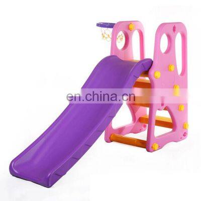 Colorful children indoor plastic slide and swing playground toys equipment for sale