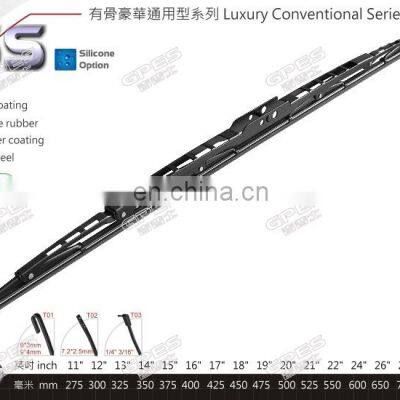 Auto Spare Parts Made in China High Quality 1.2MM Metal Frame Windshield Windscreen Wiper Blades With Graphite Nature Rubber photo-3