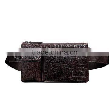 Good Quality Sport Crocodile Pattern Cow Leather Chest Pack Fashion New Style Waist Bag Leisure Single Shoulder Bag for Men photo-2