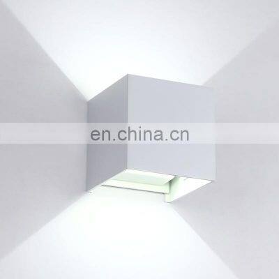 IP65 Waterproof Aluminum Wall Light Surface Mounted Motion Sensor LED Wall Lamp Cube Garden Porch Light