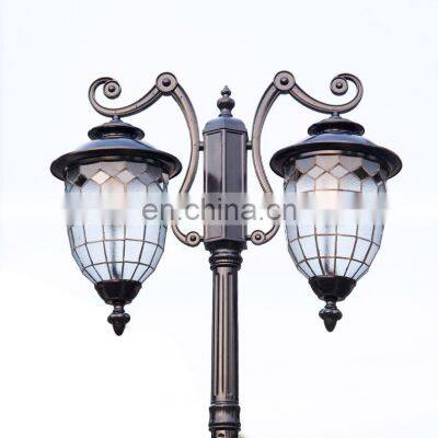 Outdoor classic European Style Waterproof LED Garden Light Antique Street Light and Poles aluminum garden lamp post