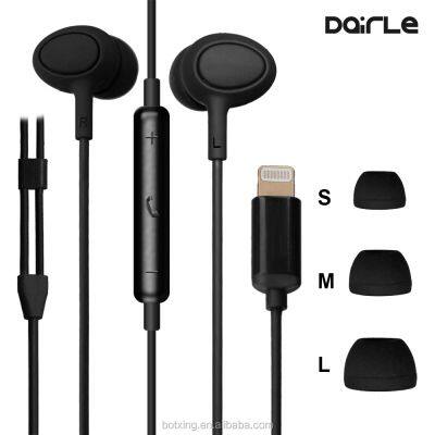 MFi Certificated Factory Balanced Bass Sound Lightening Earphone for Iphone 8 photo-2