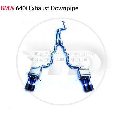 Titanium Alloy Exhaust Pipe Manifold Downpipe is Suitable for BMW 640i Auto Modification Electronic Valve whatsapp008618023549615