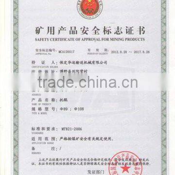 Safety Certificate of Approval for Mining Product