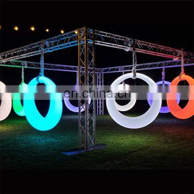 outdoor garden patio event party LED Moon Hanging Swing Chair Modern Swinging Pendant Ceiling Moon Lamp For Party Decoration