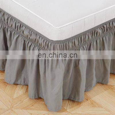 Amazon Hotsale Easy Fit Wrap Around Elastic America Style Bed Cover Skirt Bed Skirts For Home photo-3