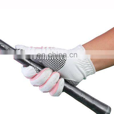Custom Logo Microfiber Comfortable Women Professional Cabretta Leather Exercise Train Golf Gloves photo-5