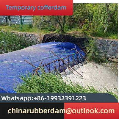 Shuiba soft flood control dam, temporary movable rubber dam, river cofferdam, interception dam