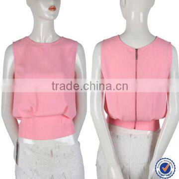 Wholesale ladies sexy crop top High Quantity sleeveless Plain Ladies fashion Top From China Alibaba