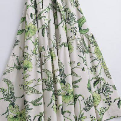 Summer New Women's Slim Fit Bow Tie Tie Printed Shirt Style Dress photo-2