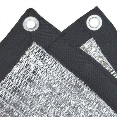 70% Reflective  Shade Cloth Mesh with Grommets, Sun Block Fabric Protective Covering