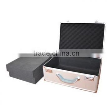 Sliver Embossing Aluminum Carrying Case with Diced Foam Inserts