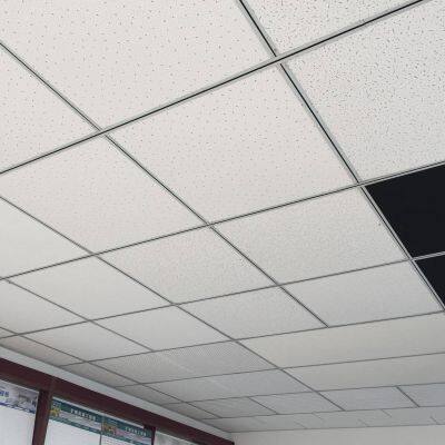 Acoustic Mineral Wool Panel 8mm 10mm Pin Hole Mineral Fibre Ceiling Class Room photo-3