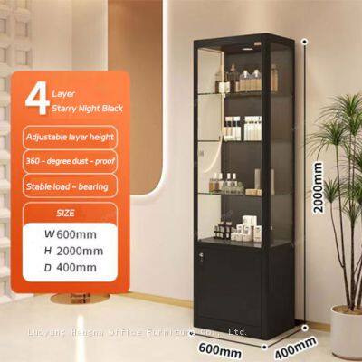 White Curio Cabinet for Anime Figures|Glass Display Case With Adjustable Shelves photo-3