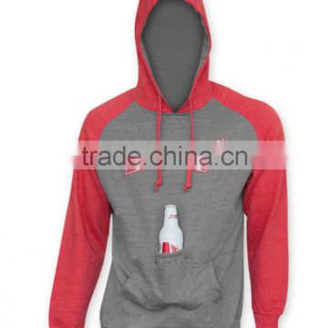 Custom men's sweatshirts and hoodies reglan sleeve sports embroidered hoodies