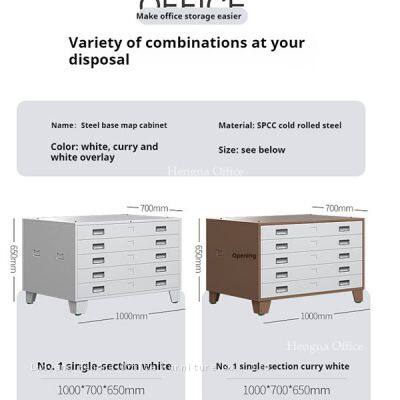 Extra-Wide Map Storage Drawer for Chicago Historic Archives, Heavy-Duty Cold Rolled Steel, Lockable Museum-Grade Large Document Organizer photo-2