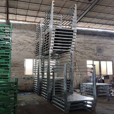 Оцинкованный металлический складываемый каркас с прочной конструкцией для складывания паллетных грузов