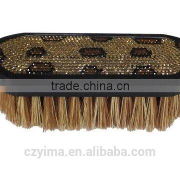 2015 brand new bling horse dandy brush/leopard pattern/rhinestone