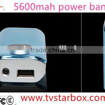 2015 hot selling 5600mah power bank led torch light power bank