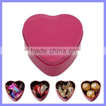 5 Color Option Shinny Candy Tin Case Best Choice For Wedding Gift Heart Tinplate Case