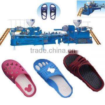 Double colors Air- blow shoe injection machine