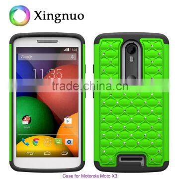 silicone and pc case for mobile phone motorola moto X3