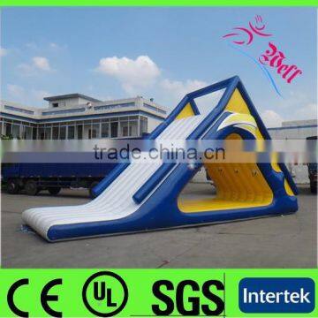 commercial grade air tight inflatable water slide / floating water slide